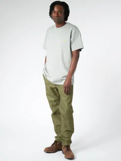 Carhartt WIP - S/S Chase T-Shirt in Grey Heather/Gold