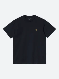 Carhartt WIP - S/S Chase T-Shirt in Dark Navy/Gold