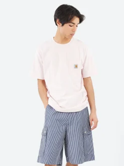 Carhartt WIP - S/S Pocket T-Shirt in Air Pink