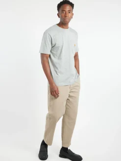Carhartt WIP - S/S Pocket T-Shirt in Grey Heather