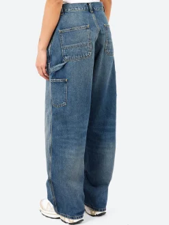 Carhartt WIP - W' Brandon Double Knee Pant in Dark Used Wash