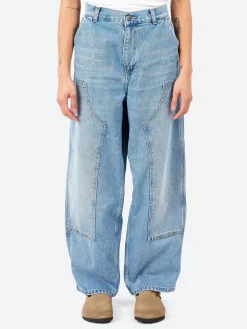 Carhartt WIP - W' Brandon Double Knee Pant in Blue Burst Wash