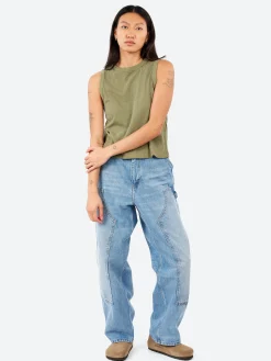 Carhartt WIP - W' Brandon Double Knee Pant in Blue Burst Wash