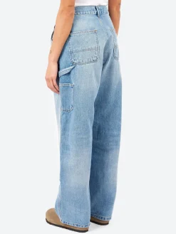 Carhartt WIP - W' Brandon Double Knee Pant in Blue Burst Wash