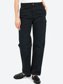 Carhartt WIP - W' Pierce Pant Straight in Black Stone Wash