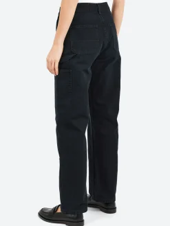 Carhartt WIP - W' Pierce Pant Straight in Black Stone Wash
