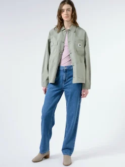 Carhartt WIP - W Pierce Pant Straight in Blue Stone Wash Denim