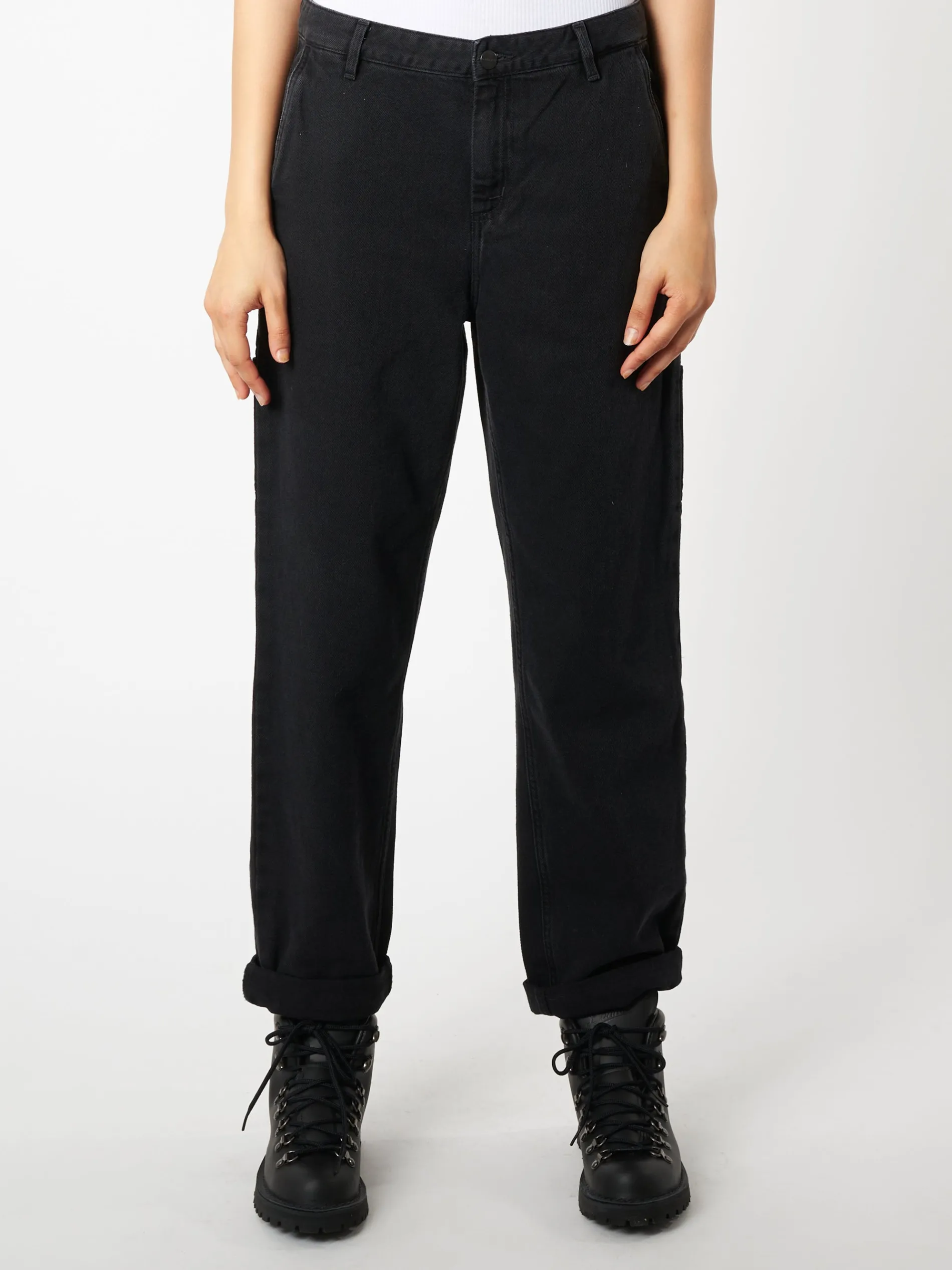 Carhartt WIP - W Pierce Pant in Black Stone Wash