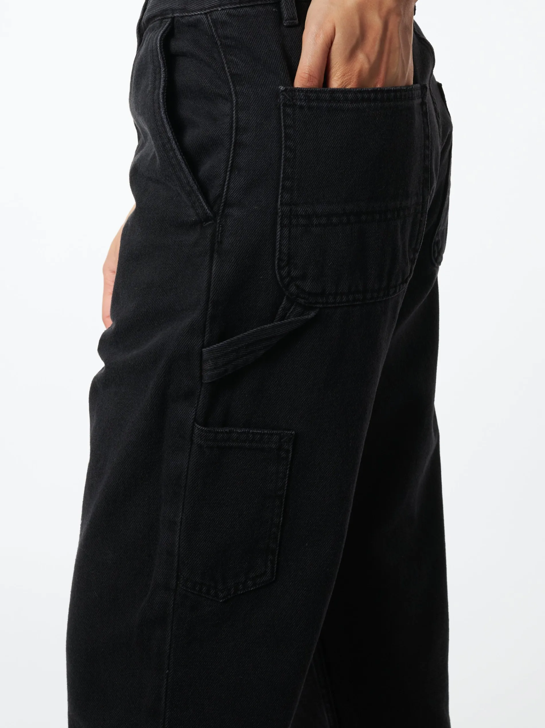 Carhartt WIP - W Pierce Pant in Black Stone Wash