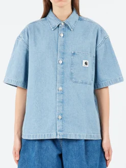 Carhartt WIP - W S/S Lovilia Shirt in Blue Bleach