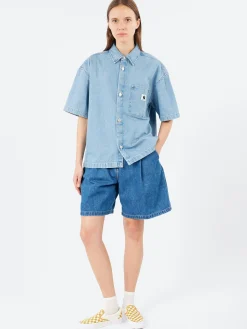 Carhartt WIP - W S/S Lovilia Shirt in Blue Bleach