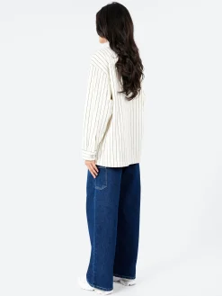 Carhartt WIP - Women's Hendry Coat in White and Dark Navy