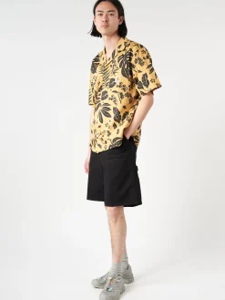 Carhartt WIP - Woodblock Print Shirt in Bourbon