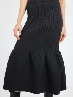 CFCL - Fluted Mermaid Skirt in Black