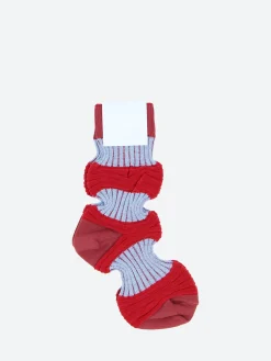 CFCL - Garter Rib Socks in Blush Red Multi