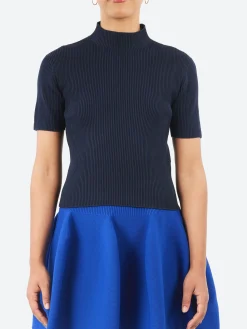 CFCL - Portrait Short Sleeve Top in Navy