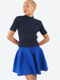 CFCL - Portrait Short Sleeve Top in Navy