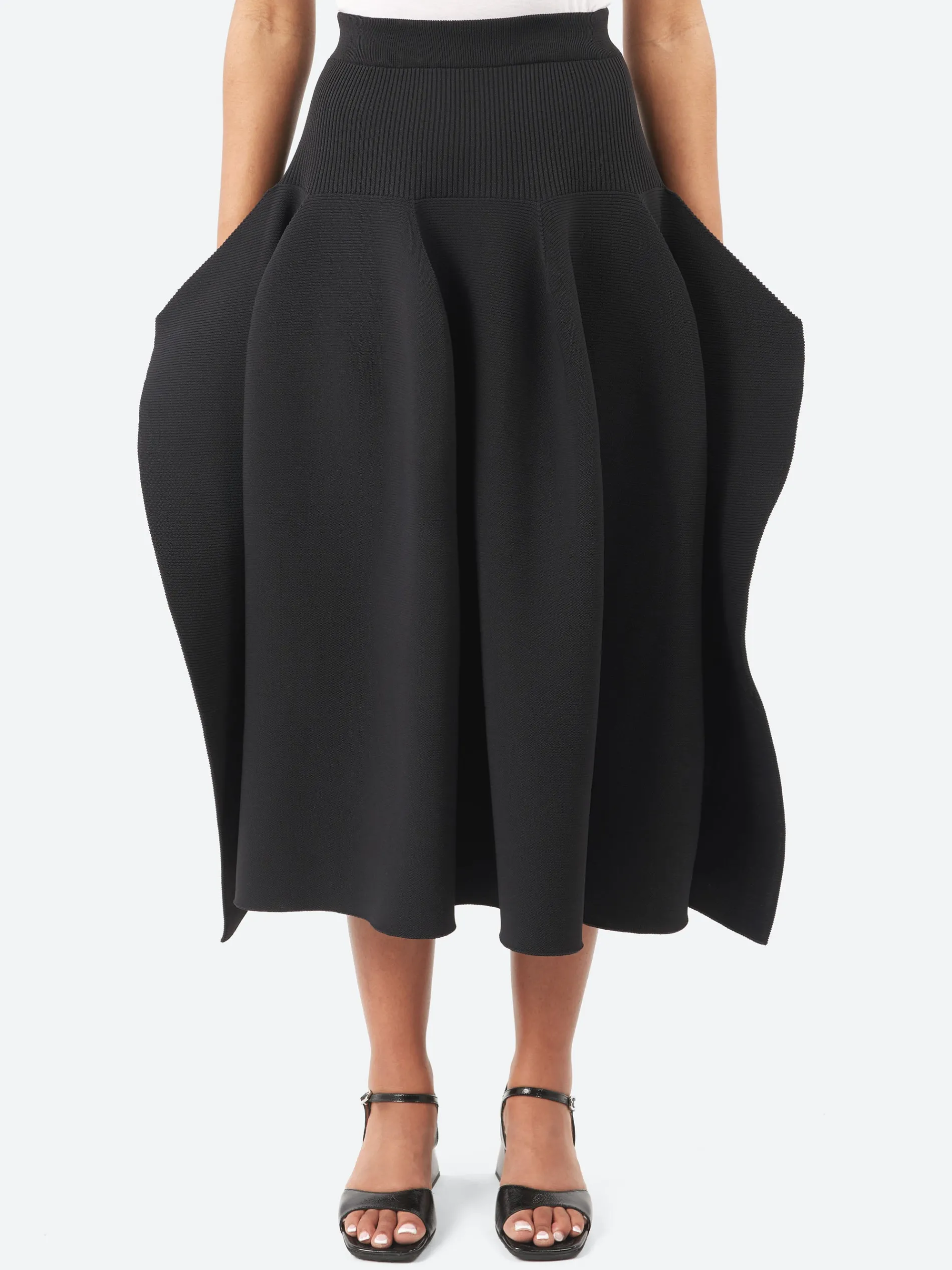 CFCL - Pottery Crease Skirt in Black