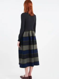 CFCL - Pottery Long Sleeve Dress in Black Multi