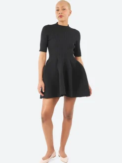 CFCL - Pottery Short Sleeve Mini Dress in Black