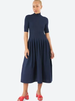 CFCL - Rivulet Short Sleeve Dress in Navy