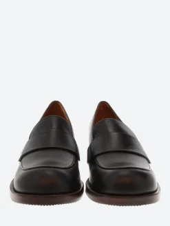 Chie Mihara - Tussan Loafers in Black Troka