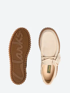 Clarks - Torhill Lo in Ecru Suede