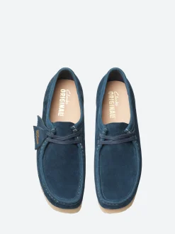 Clarks Originals - Wallabee in Navy and Teal Suede