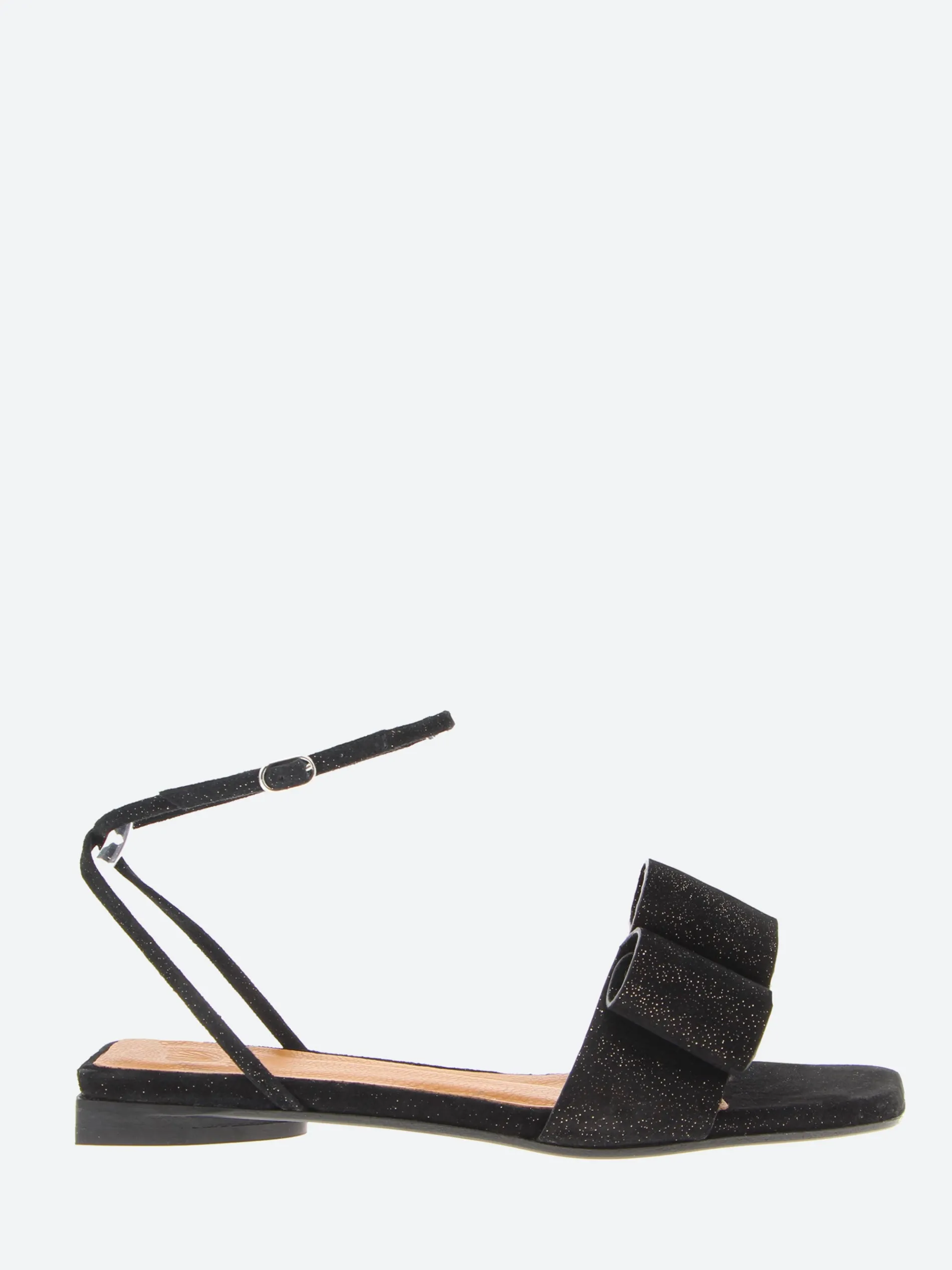 Coclico - Florance Sandal in Black Shimmer Suede