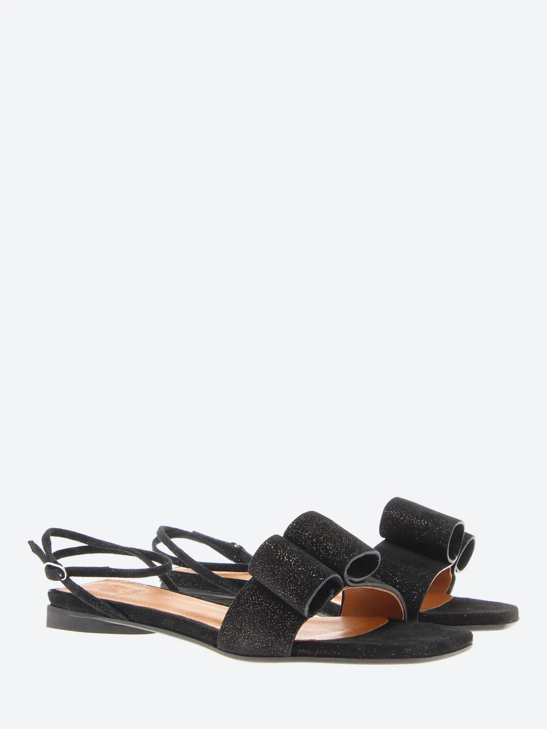 Coclico - Florance Sandal in Black Shimmer Suede