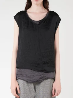 collection PRIVÉE? - RP710 Blouse in Nero/Grigio