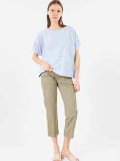 collection PRIVÉE? - RY7052 Blouse in White and Light Blue