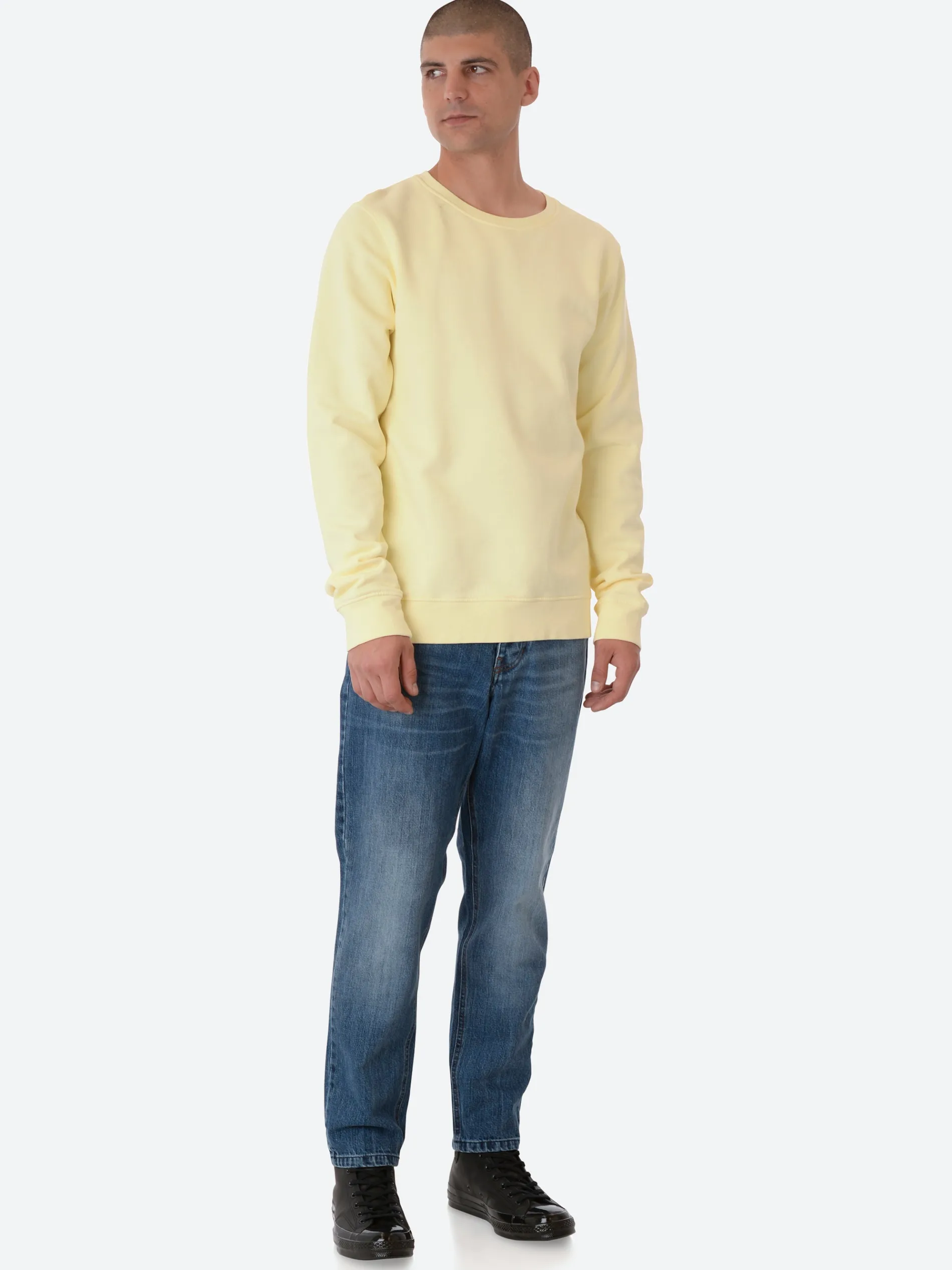 Colorful Standard - Classic Organic Crew in Soft Yellow