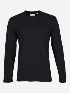 Colorful Standard - Classic Organic Long Sleeve Tee in Deep Black