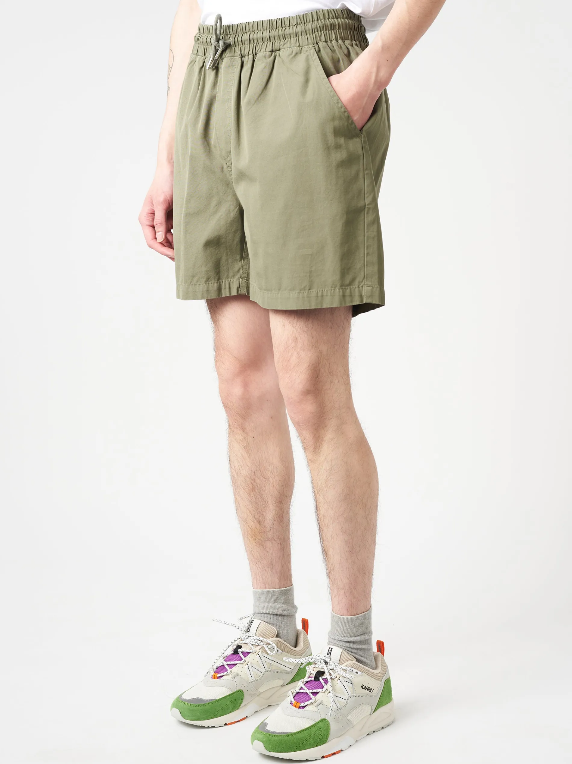 Colorful Standard - Organic Twill Shorts in Dusty Olive
