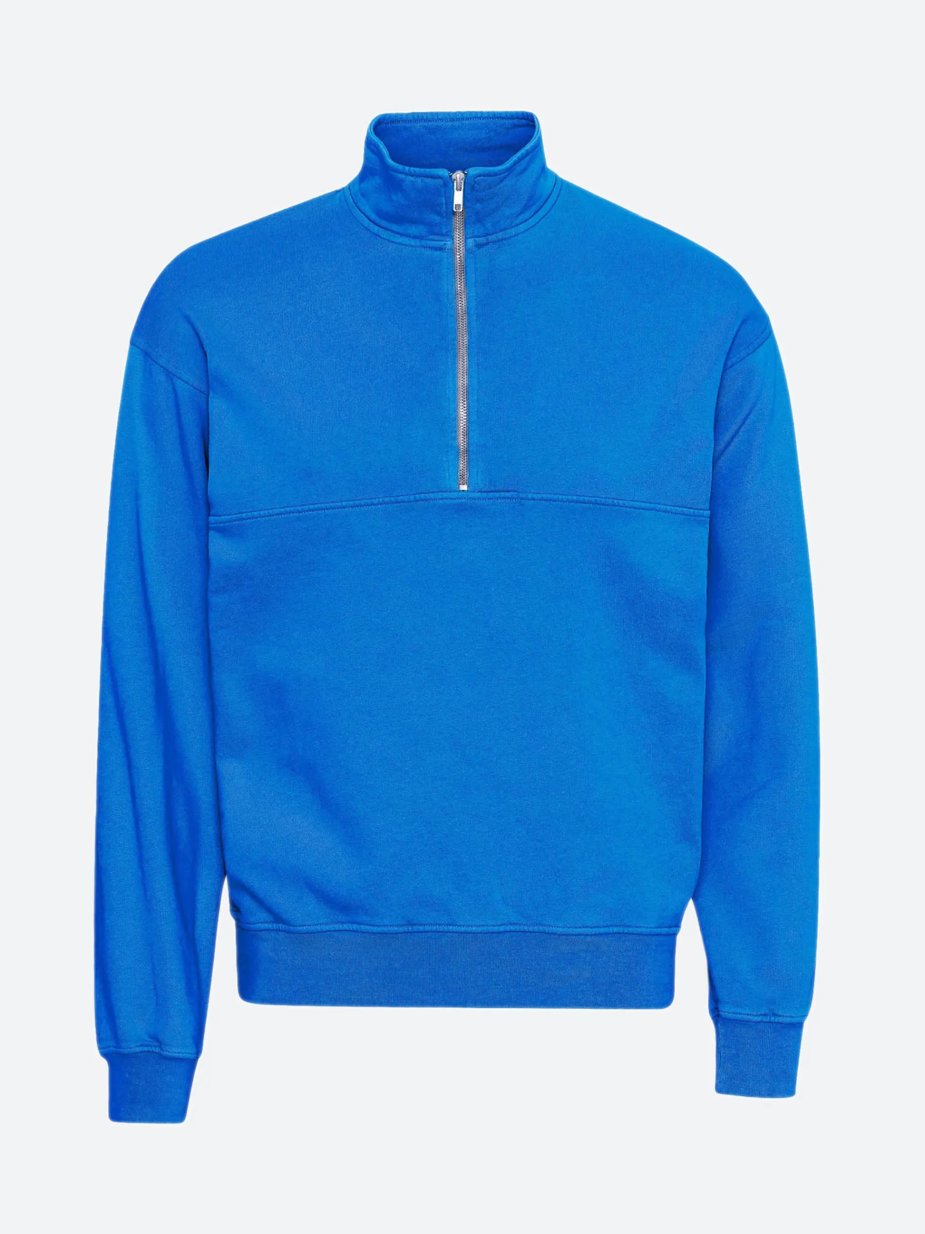 Colorful Standard - Quarter Zip in Pacific Blue