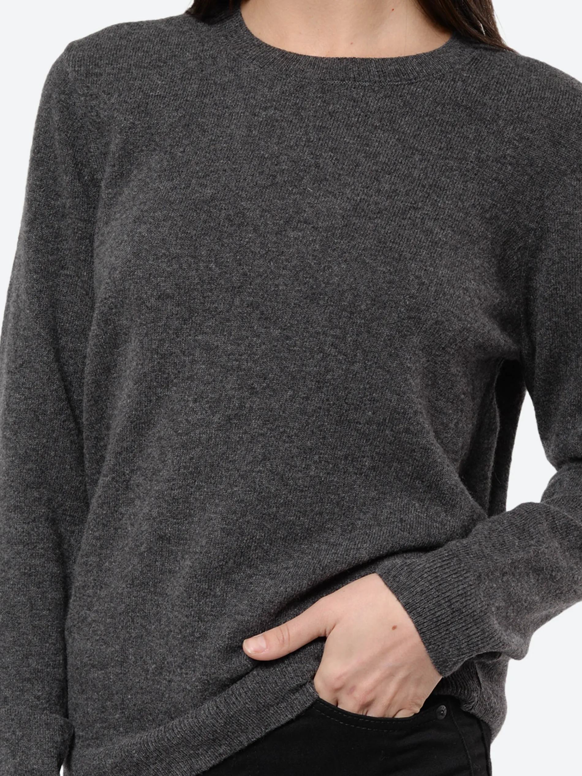 Colorful Standard - W Merino Wool Crew in Lava Grey