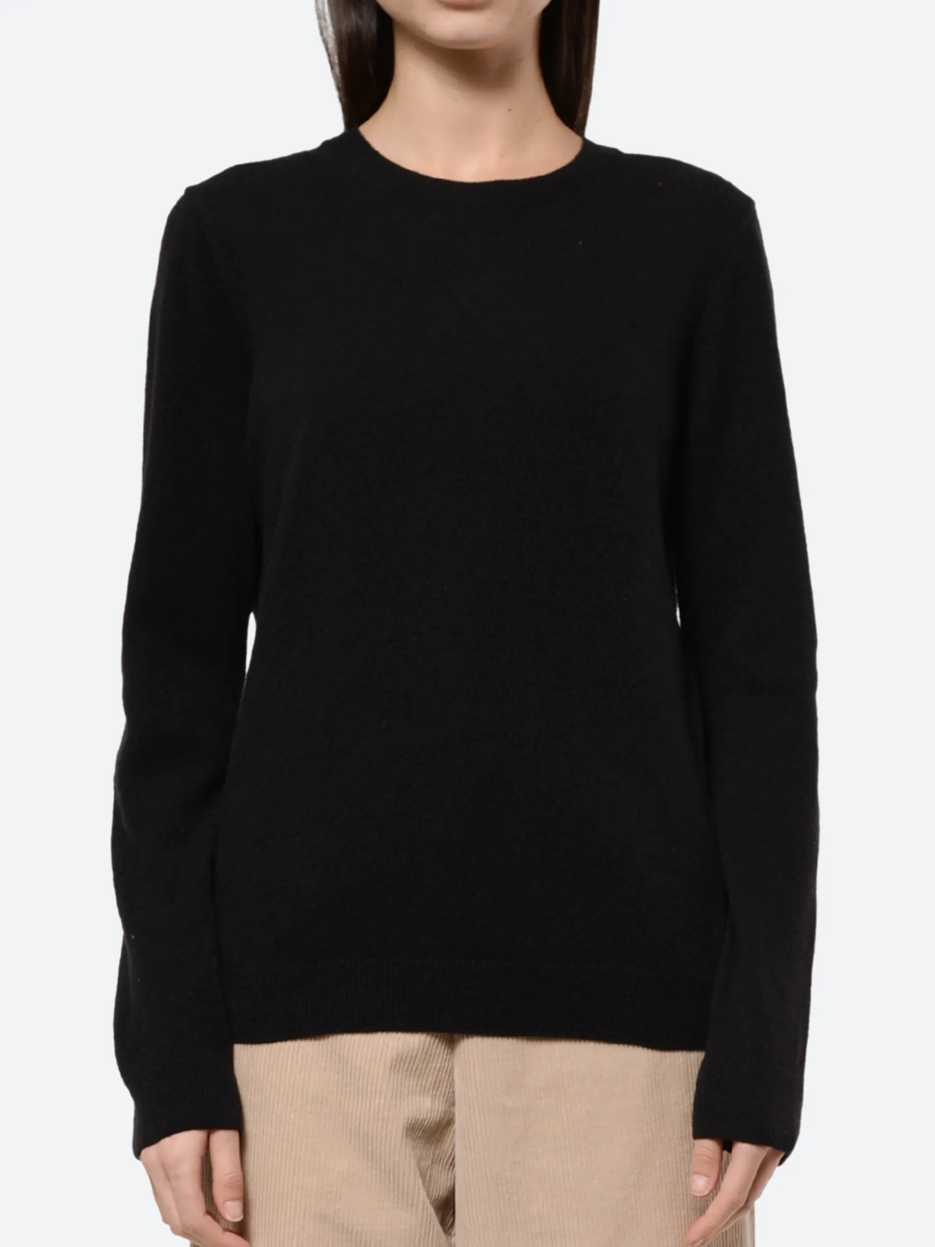Colorful Standard - W Merino Wool Crew in Deep Black