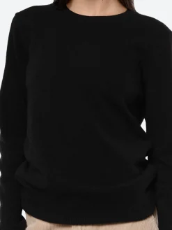 Colorful Standard - W Merino Wool Crew in Deep Black