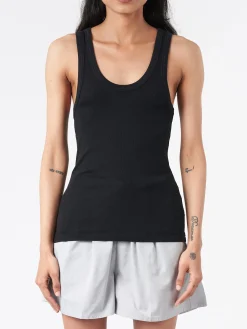 Colorful Standard - Women Organic Rib Tank Top in Deep Black
