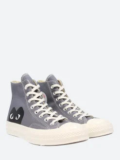 Comme des Garçons PLAY - Black Heart Chuck 70 High Top in Grey