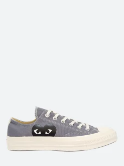 Comme des Garçons PLAY - Black Heart Chuck 70 Low Top in Grey