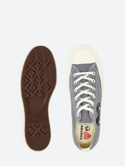 Comme des Garçons PLAY - Black Heart Chuck 70 Low Top in Grey