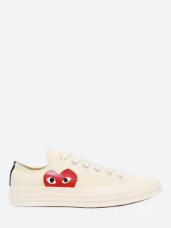 Comme des Garçons PLAY - Red Heart Chuck 70 Low Top in White
