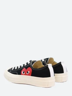 Comme des Garçons PLAY - Red Heart Chuck 70 Low Top in Black