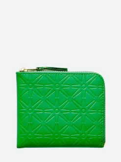 Comme des Garçons WALLET - SA310EA Classic Leather Embossed A Wallet in Green