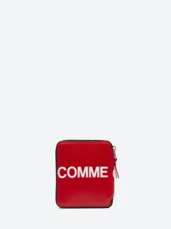 Comme des Garçons WALLET - SA2100HL Huge Logo Zip Wallet in Red
