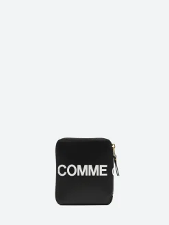Comme des Garçons WALLET - SA2100HL Huge Logo Classic Zip in Black