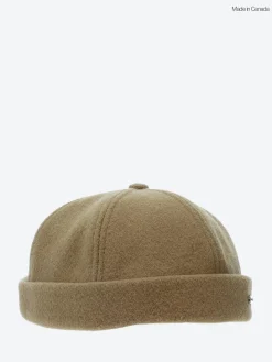 Crown Cap - Melton Wool Beanie in Camel