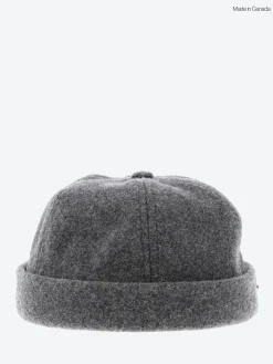 Crown Cap - Melton Wool Beanie in Charcoal